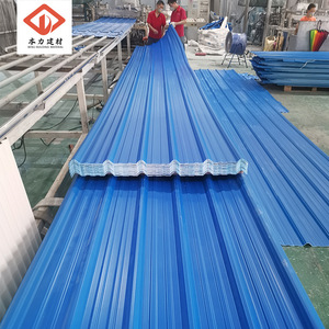 Benli Building Material Corrugated Roofing Sheets Blue Pvc Wave Shaped Trapezoidal For Building Awning Project - Product Image 1