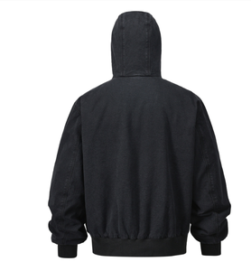 Manteau amincissant rétro japonais d'automne <span class=keywords><strong>pour</strong></span> les femmes <span class=keywords><strong>Petite</strong></span> veste en jean à capuche bleue décontractée avec un design haut polyvalent - Product Image 4