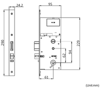 Cerradura de tarjeta de alta calidad Hotel Oficina apartamento hogar dormitorio cerradura seguridad eléctrica inteligente cerradura de puerta de hotel