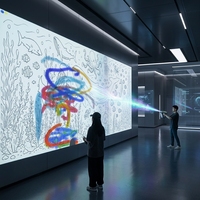 Système de projection de jeux muraux interactifs pour enfants, jeux muraux interactifs à projection laser