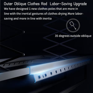 Séchoirs à linge intelligents automatisés en aluminium pour plafond, séchoir à linge électrique avec élévateur, fournitures <span class=keywords><strong>de</strong></span> séchage du linge - Product Image 4