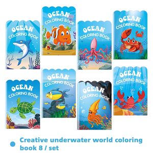 Libro <span class=keywords><strong>da</strong></span> <span class=keywords><strong>Colorare</strong></span> per Festa <span class=keywords><strong>di</strong></span> Compleanno a Tema Mondo Sottomarino con Design Graffiti Carino in Carta - Product Image 2