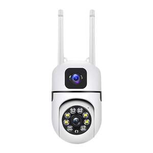 V380pro4mب عدسة مزدوجة لاسلكية تنبيه ثنائي الاتجاه صوت رؤية ليلية ذكية كشف الحركة CCTV بطاقة ذاكرة - Product Image 1