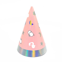 Ensemble d'assiettes en papier nuage jetables à disque de 9 pouces rose bleu argent pour les fêtes d'anniversaire des enfants avec canard et gobelet en papier