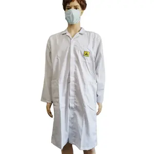 Leenol may phòng thí nghiệm ESD smock đồng phục làm việc quần áo chống tĩnh tùy chỉnh may