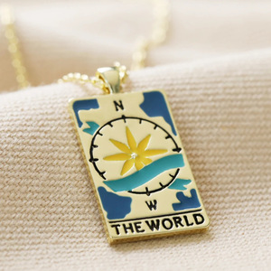<span class=keywords><strong>Collana</strong></span> con stella della <span class=keywords><strong>luna</strong></span> del <span class=keywords><strong>sole</strong></span> di vendita calda <span class=keywords><strong>collana</strong></span> placcata in oro PVD 18 carati <span class=keywords><strong>collana</strong></span> con carta dei tarocchi smaltata colorata in acciaio inossidabile - Product Image 6