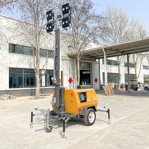 Telescopic Mast Trailer Tower Light Generator Remote Lift 4m 9m Telescopic Mobile diesel Generator for Airport Construction - Product Image 1