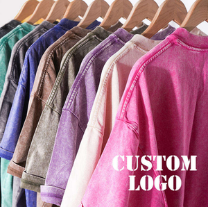 Wholesale Unprinted Pickled 100% Cotton 230g <b>Extra</b> <b>Large</b> T-shirt, Customizable with Letters and Logos - Product Image 1