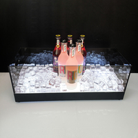 Seau à glace isolé à DEL de 6L pour garder la bière/le champagne au froid pour hayons/barbecues | avec support