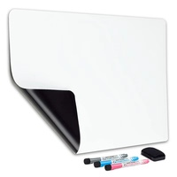 Tableau blanc magnétique moderne de forme rectangulaire, effaçable, pour messages, planning hebdomadaire et mensuel, pour réfrigérateur, en papier souple