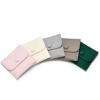 Pochette à bijoux en cuir PU microfibre velours haut de gamme FANXI avec logo personnalisé, taille 8*8, modèle D059, blanc rose, sac cadeau tiroir