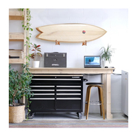 Support mural pour planche de surf en bois de hêtre, supports muraux pour planches de surf avec boulons d'expansion M6, rangement vertical ou horizontal pour planches de surf