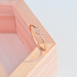 Korean-Inspired Women's Triangle Three-Layer Geometric Ring Lab Created Stones for Everyday Fashion <b>Anniversary</b> <b>Gifts</b> <b>Copper</b> - Product Image 4