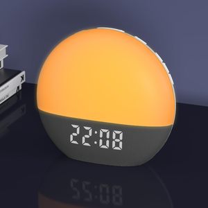 Réveil avec son de lève-soleil et machine à bruit blanc, machine à sons pour un <span class=keywords><strong>sommeil</strong></span> profond, avec lumière de réveil, horloge veilleuse - Product Image 1