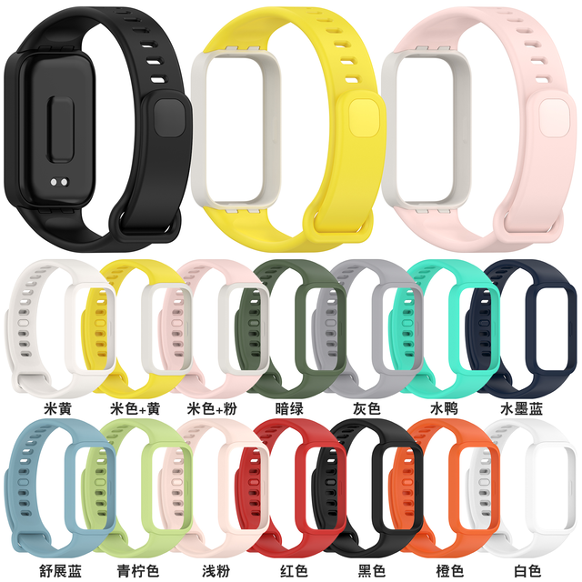 Dual Colors Xiaomi Watch 3 Straps for Redmi 3 Watch Silicone Strap Mi Band 9 Active