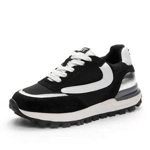 Zapatos Deportivos de Cuero para Mujer de Alta Calidad 2026, Zapatos Casuales Negros, Nuevos y Gruesos - Product Image 2