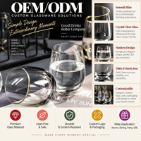 Verre à boire sans pied transparent, forme d'œuf arrondie, pour eau, jus, whisky, cocktail, maison, café, bar, logo personnalisé, OEM, ODM