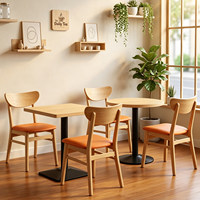 Combinaison Table et Chaises Modernes en PU pour Salon de Thé, Café, Restaurant, Coin Repas, Canapé Commercial