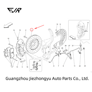 Disque <span class=keywords><strong>de</strong></span> frein avant pour Maserati Quattroporte 3.8 V8 (2013+) GTS OEM 670030936 670037769 670007375 - Product Image 6