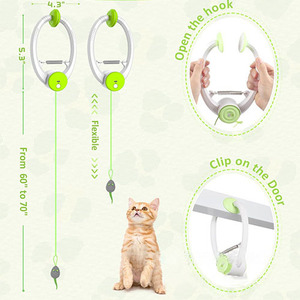 Clip de puerta telescópico hacia arriba y hacia abajo, juguete eléctrico de plástico ecológico <span class=keywords><strong>para</strong></span> <span class=keywords><strong>gatos</strong></span> con cuerda elástica <span class=keywords><strong>para</strong></span> colgar <span class=keywords><strong>gatos</strong></span> y <span class=keywords><strong>ratones</strong></span> - Product Image 4