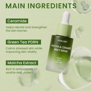 Sérum Visage Lacté au Thé Vert Matcha, Végétalien, Sans Cruauté Animale, Certifié GMPC ISO 22716 SEDEX HALAL, à Base <span class=keywords><strong>de</strong></span> PDRN et Céramide, Marque Privée OEM ODM - Product Image 2
