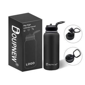 Botella de Agua Térmica Personalizada de 950 ml (32 oz), con Asa, Aislada al Vacío, de Doble Pared, de Acero Inoxidable, para Camping y Deportes, Mantiene la Temperatura de 12 a 24 Horas - Product Image 4