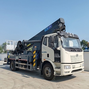Camion-nacelle FAW 45m à bras télescopique, plateforme élévatrice hydraulique pour travaux en hauteur, transmission manuelle diesel, état neuf - Product Image 1