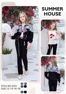Vêtements pour enfants en gros, de 4 à <span class=keywords><strong>12</strong></span> <span class=keywords><strong>ans</strong></span>, ensembles de trois pièces en jean, fabricant de vêtements pour enfants, ensembles de vêtements pour filles personnalisés - Product Image 6