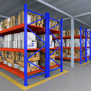Drive-In Pallet <b>Rack</b> Q235 Steel 8 Layers Heavy Duty Blue Electrostatic Coating Storage Racking - Product Image 1