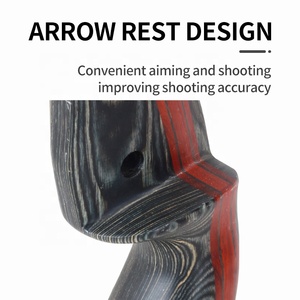 Arc à poulies traditionnel STARCN de 62 pouces <span class=keywords><strong>pour</strong></span> la chasse, arc recurve de 30 à 50 livres avec branches laminées et poignée en <span class=keywords><strong>bois</strong></span>, <span class=keywords><strong>pour</strong></span> droitier - Product Image 3