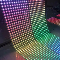 Écrans de rideau LED pliables étanches Fushilong DC5V 135W P42 IP67, murs vidéo programmables, ascenseur Nova OS