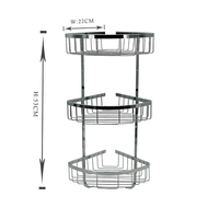 Idesign Panier de Douche Durable en Acier Inoxydable Blanc à Fixation par Ventouses pour Shampoing, à Accrocher à la Porte