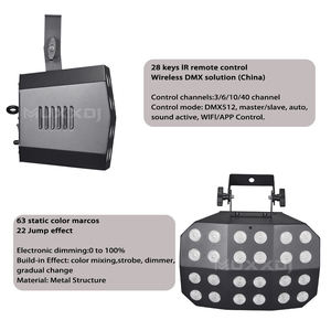 2PCS with Bag 24*12W RGBWA+UV Spider Wash <strong>Led</strong> Light Battery Wireless DMX512 Uplight Stage Washer Light Wedding Party DJ <strong>Lighting</strong> - Product Image 5