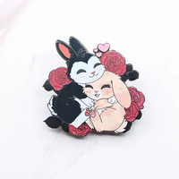 Épingles en émail d'animaux, épingles en émail mignonnes, épingles en émail personnalisées de dessins animés, licorne, lapin, chat, épingles en émail dur pour enfants