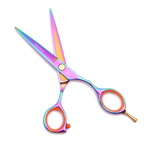 Forbici da Parrucchiere Arcobaleno in Acciaio Inossidabile Giapponese, Forbici Professionali per Taglio Capelli 5.5\", Forbici Sfoltitrici AQIABI per Barbiere A1014 - Product Image 5