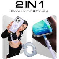 LISEN Lanière bandoulière pour la plupart des smartphones tout-en-un pour iPhone 15 16 Pro Samsung S25 à prix d'usine