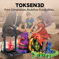 Filamen sutra ganda & Tri warna PLA 1.75mm PLA 3D Printer bi-warna 1kg (2,2 lbs) kecepatan tinggi PLA Matte filamen multiwarna
