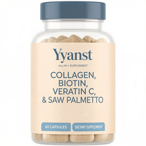 OEM All-in-1 Collagen Biotin Vitamin C <b>Saw</b> Palmetto Capsules Dietary Supplement 60 Count - Product Image 1