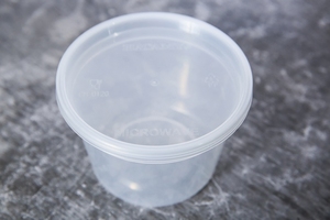 Stackable Disposable Deli Cup Food Storage <b>Containers</b> with Secure Lids for Sauces Dressings and Meal Prepping <b>Clear</b> Round Jars - Product Image 5