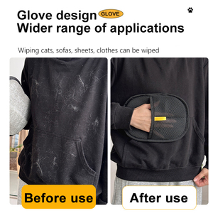 Pet Grooming Glove Pet Massage Cleaning Deshedding Glove Cat Hair Removal Glove <b>for</b> Clothes <b>Bed</b> Mat <b>Sofa</b> - Product Image 3