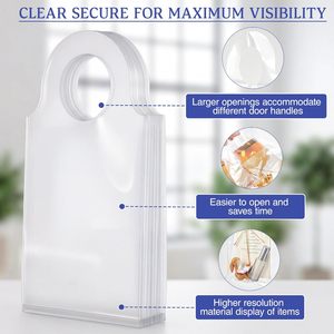 Sacs à suspendre à la porte 6x12 pouces en plastique transparent avec poignée ondulée pour activités promotionnelles - Product Image 3