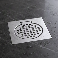 Grille de drain de sol moderne Modun en acier inoxydable 304 avec siphon anti-odeur, débit élevé, surface polie pour salle de bain et cuisine