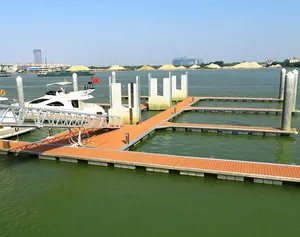 Doca flutuante de alumínio, plataforma flutuante, ponte marinho, docas flutuantes com decalque à prova d'água