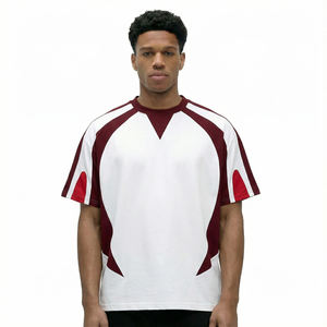 Felpa Personalizzata da <span class=keywords><strong>Uomo</strong></span> 100% Cotone a Maniche Corte con Stampa in Rilievo, Spalle Cadenti, Collo Tondo, Oversize - Product Image 2