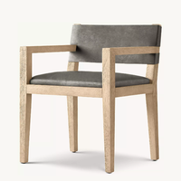 Nouveau design de chaises de salle à manger en bois meubles de salon fauteuil en cuir