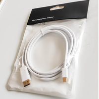 Câble Mini DP vers DP 1,8 m pour ordinateur portable, moniteur, projecteur