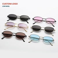 INS Style rétro été lunettes de soleil petit cadre en métal avec des lentilles multicolores UV400 optique confortable caractéristique vente chaude