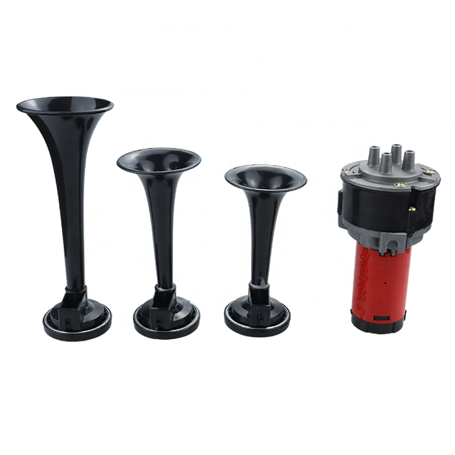 12V/24v ABS Black Music air Horn Truck Horn 3 Pipes air Electric Horn for Universal