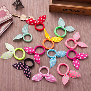 IRL-coletero <span class=keywords><strong>con</strong></span> lazo de lunares para niña, accesorios para el cabello <span class=keywords><strong>con</strong></span> Orejas de conejo - Product Image 4
