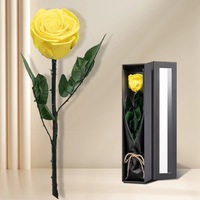 Meilleure Vente Fleur Éternelle Rose Stabilisée Rose Unique Fleur de Mariage en Coffret Cadeau pour la Saint-Valentin